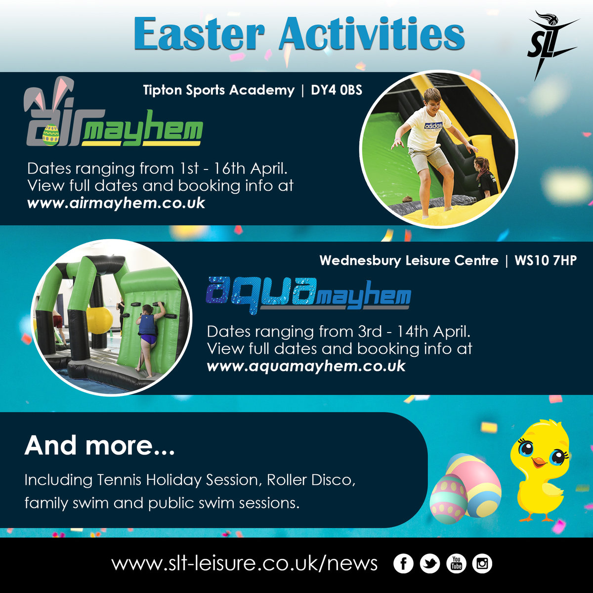 Easter Activities at SLT Leisure Centres