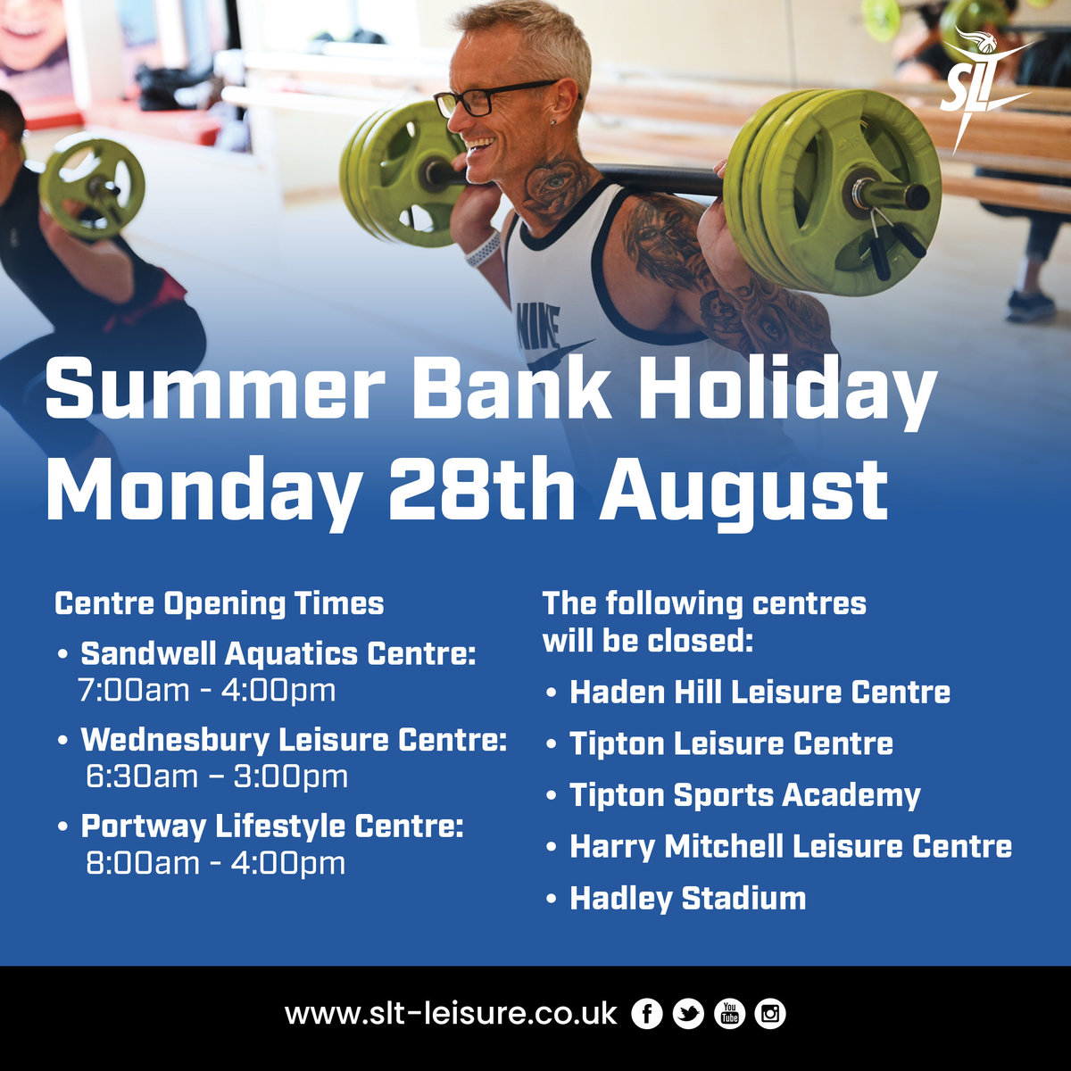 Summer Bank Holiday Opening Hours: Monday 28th August